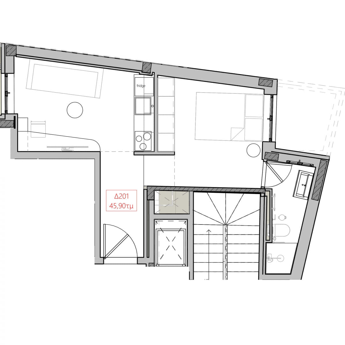 One Bedroom Apartment (Δ201)