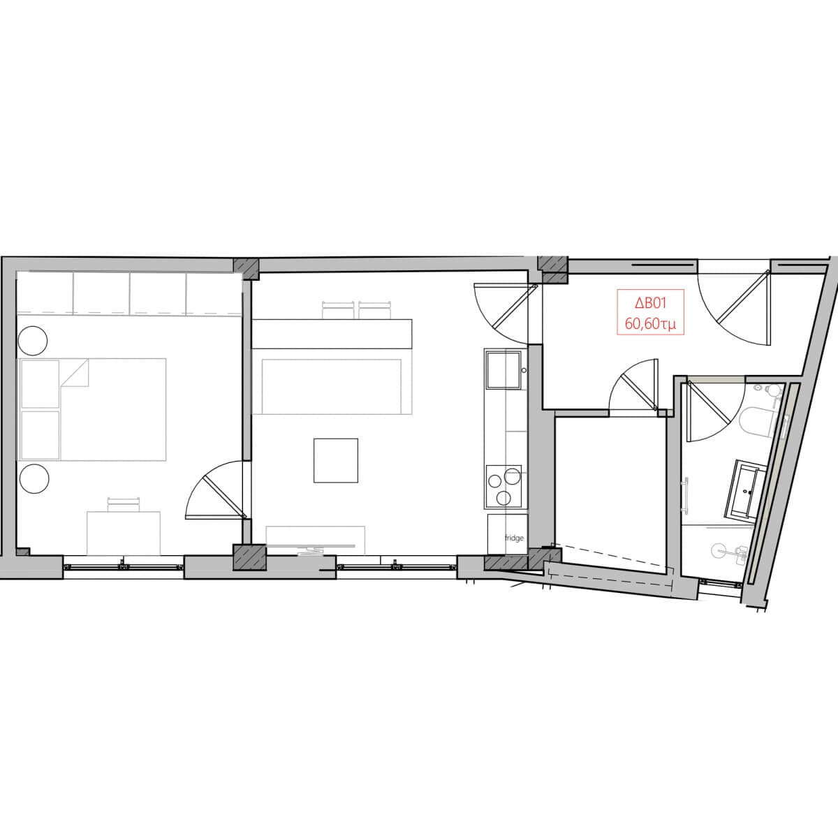 One Bedroom Apartment (ΔΥ01)