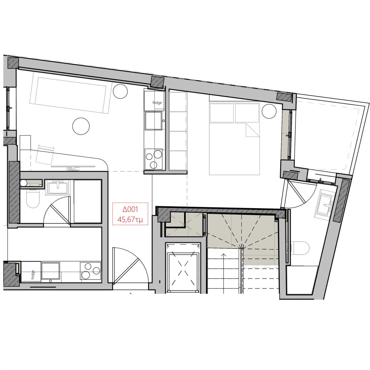 One Bedroom Apartment (Δ001)